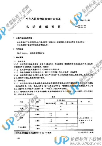 FZ/T 25002.2-1993 免费下载