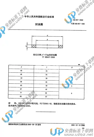 HB 957-2000 免费下载