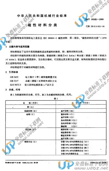 JB/T 10102-1999 免费下载