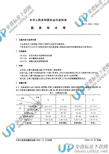 NY/T 294-1995 免费下载