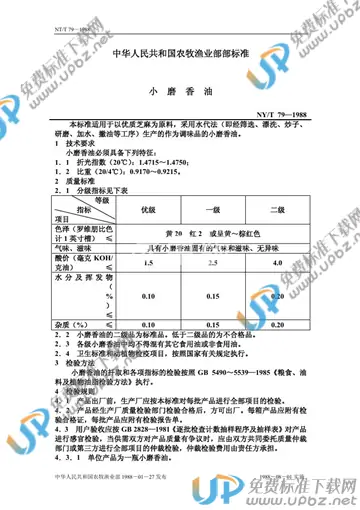 NY/T 79-1988 免费下载