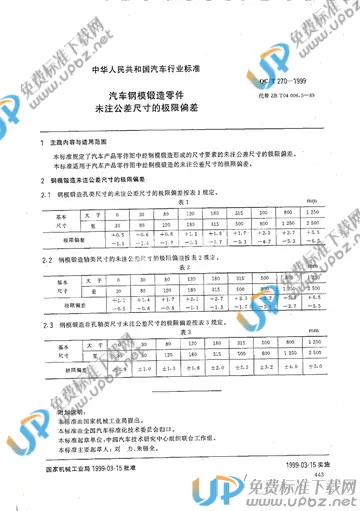 QC/T 270-1999 免费下载