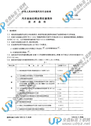 QC/T 509-1999 免费下载