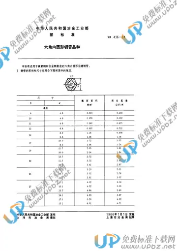 YB 436-1964 免费下载