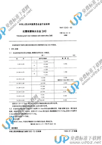 YB/T 5243-1993 免费下载