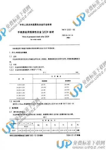 YB/T 5262-1993(2005) 免费下载